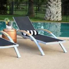 SPAZZIO - Reposera Cancún negra