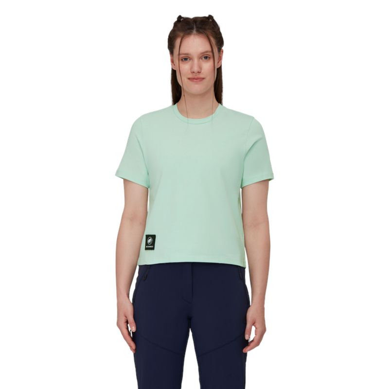 MAMMUT - Polera T-Shrit Cropped Patch Mujer Verde