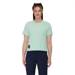 MAMMUT - Polera T-Shrit Cropped Patch Mujer Verde
