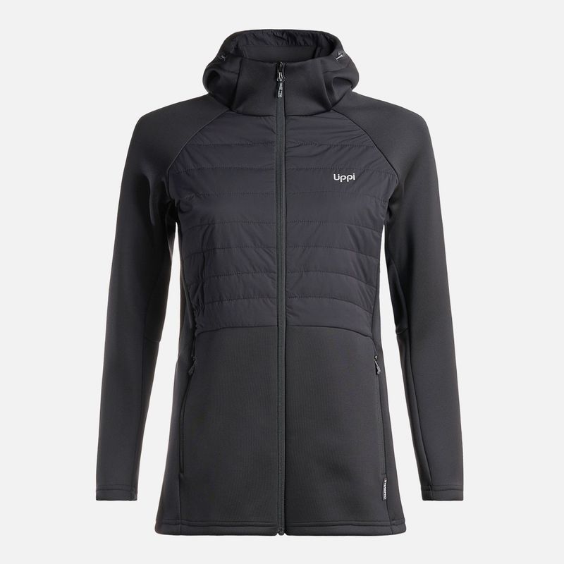 LIPPI - Poleron Mujer ColdMove WindBreaker SteamPro Hoody Jacket Negro Lippi