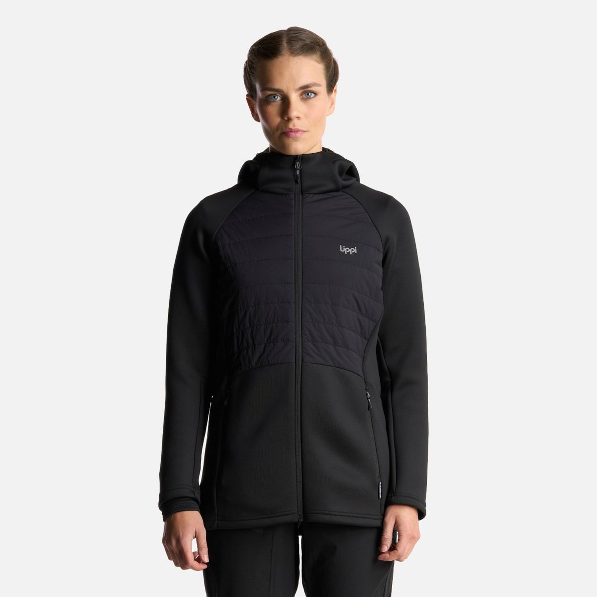 LIPPI - Poleron Mujer ColdMove WindBreaker SteamPro Hoody Jacket Negro Lippi