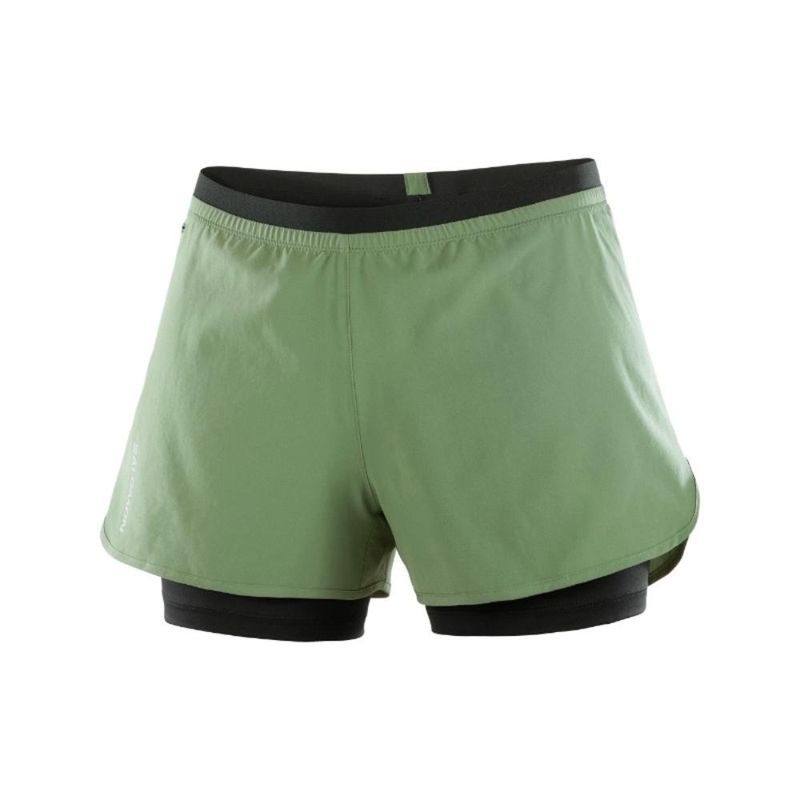 SALOMON - Shorts Mujer Cross 2In1 Short W Verde Salomon