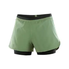 SALOMON - Shorts Mujer Cross 2In1 Short W Verde