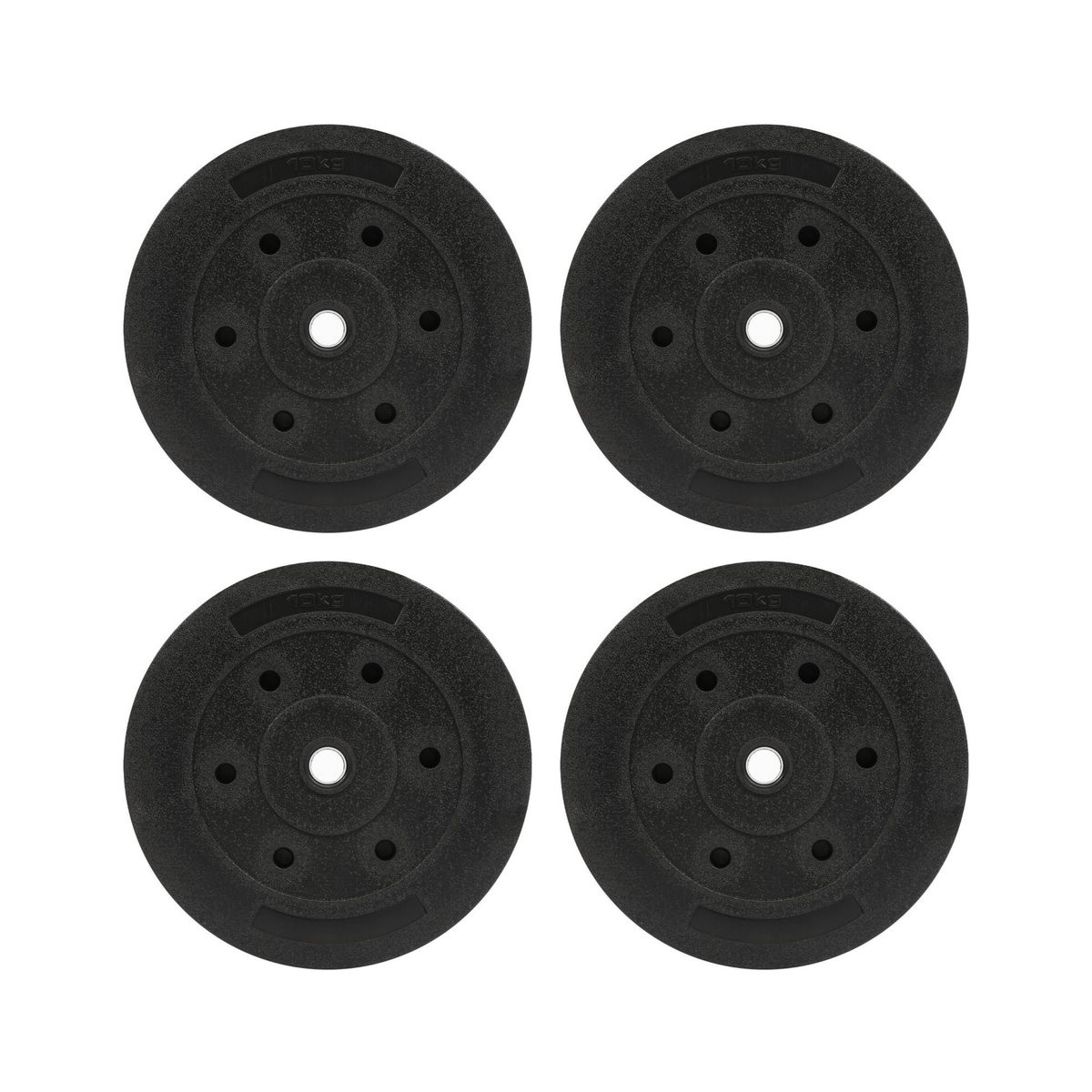 GENERICO - 4 Discos Negro Pvc 10 kg Preolimpico total 40 kg