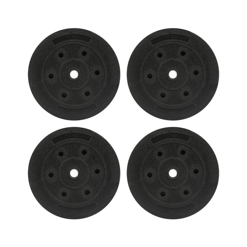 GENERICO - 4 Discos Negro Pvc 10 kg Preolimpico total 40 kg