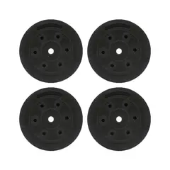 GENERICO - 4 Discos Negro Pvc 10 kg Preolimpico total 40 kg
