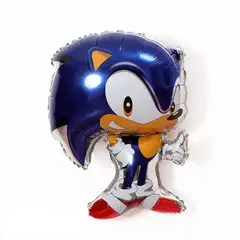GENERICO - 1 Globo Metalizado Sonic Cotillon Cumpleaños Globifiesta