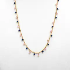 ELLA JOYAS - Collar Cuarzos Pastel Oro 18k