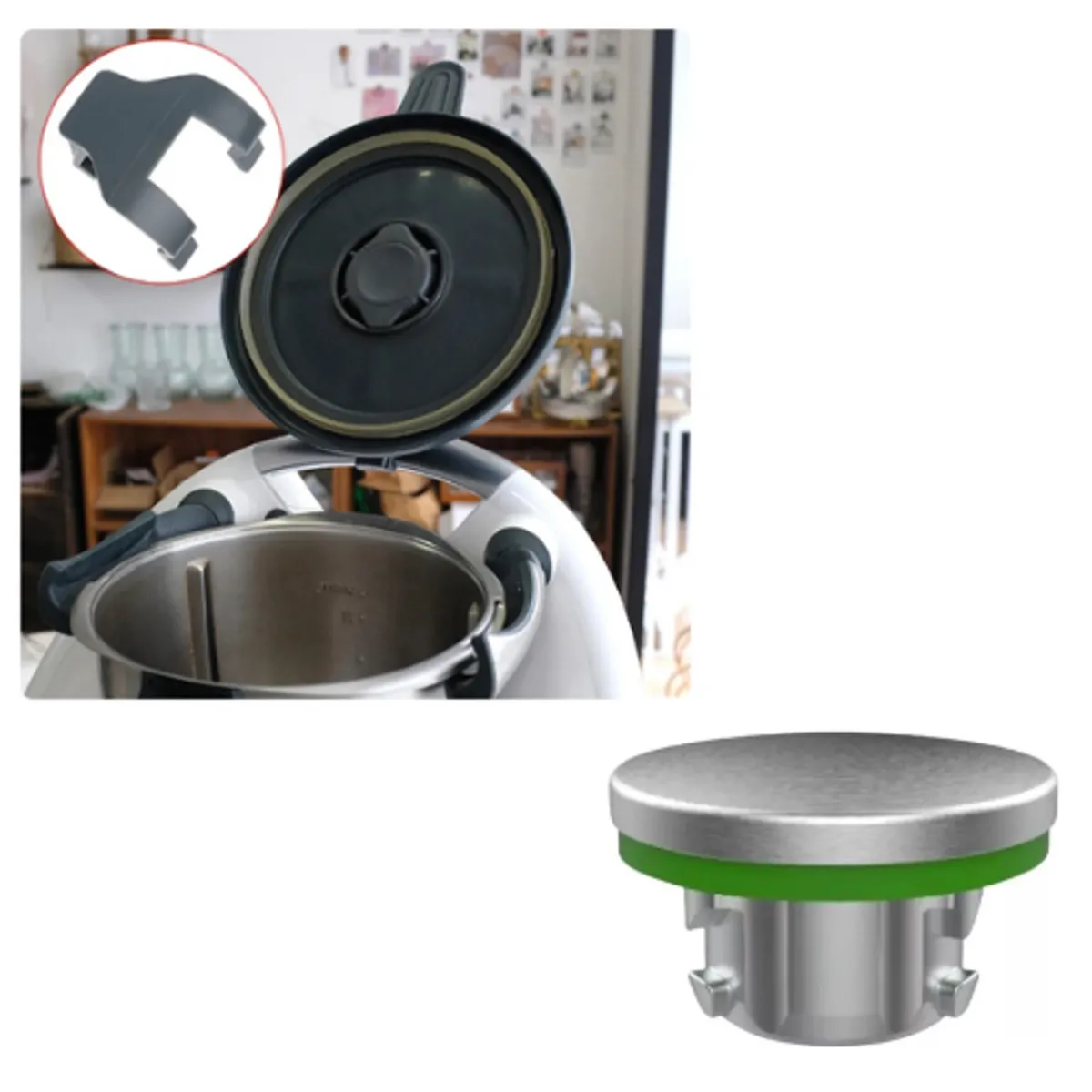 GENERICO - Clip De Soporte para Tapa Thermomix® Tm6Tm5Tm31OsojiMix® + CookCapTm6