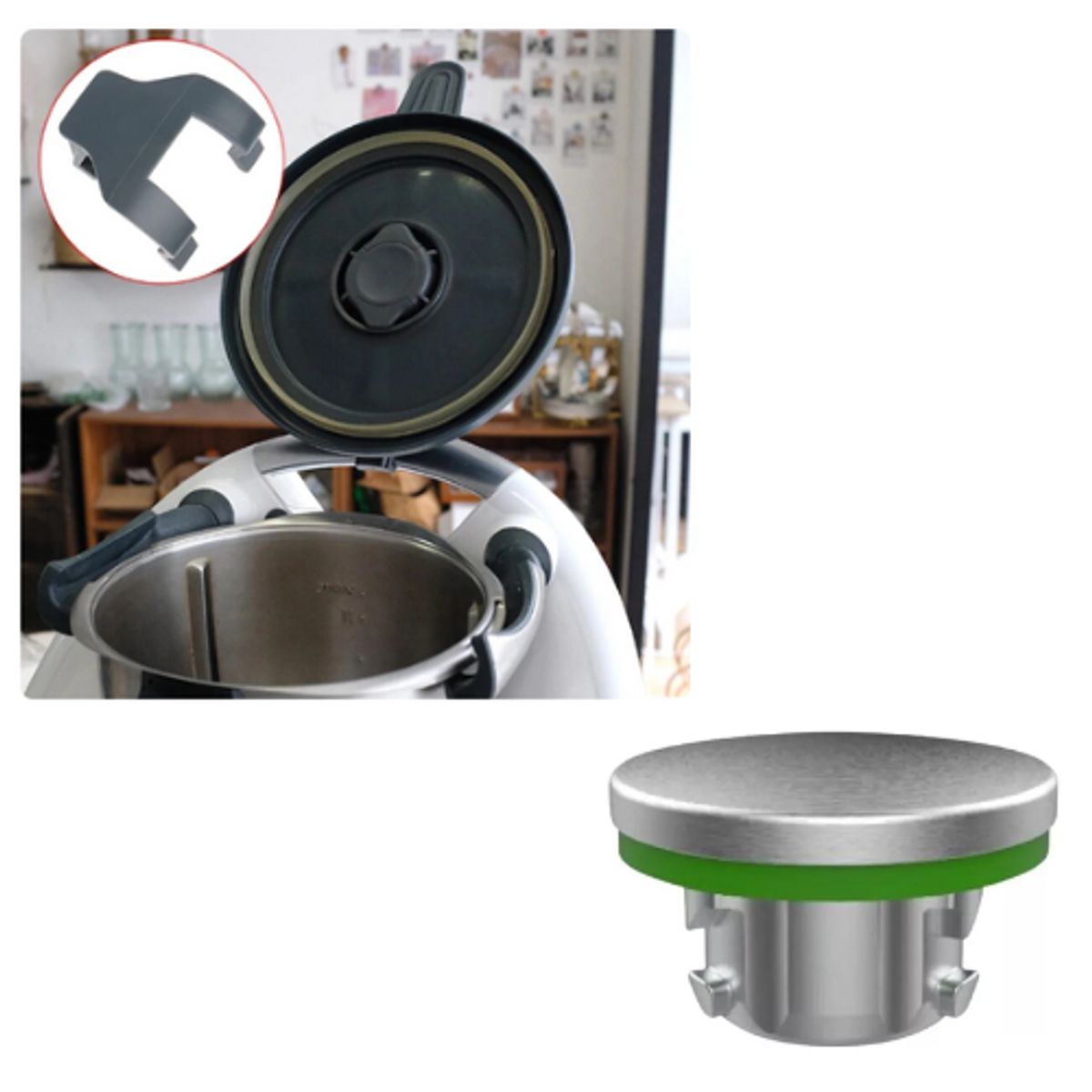 GENERICO - Clip De Soporte para Tapa Thermomix® Tm6Tm5Tm31OsojiMix® + CookCapTm6