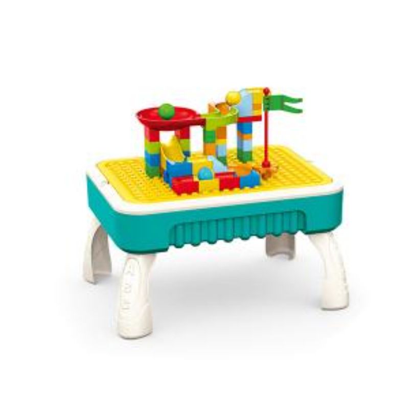 SPACEZAT - Mesa Aprendizaje 2 en 1 Bloques Construcción y Pizarra 58pcs