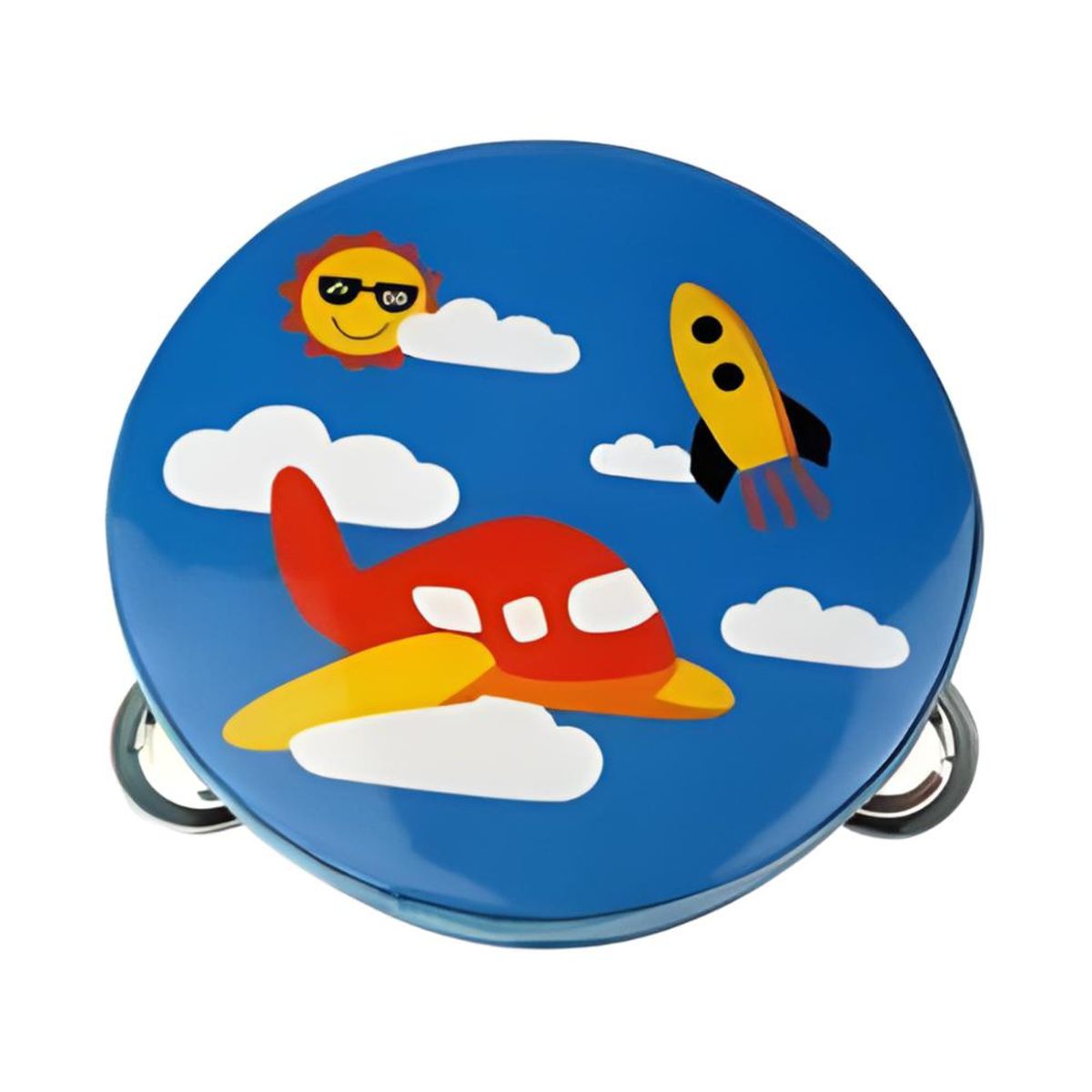 ARTIDIX - Pandero musical infantil color celeste diseño PB-C8