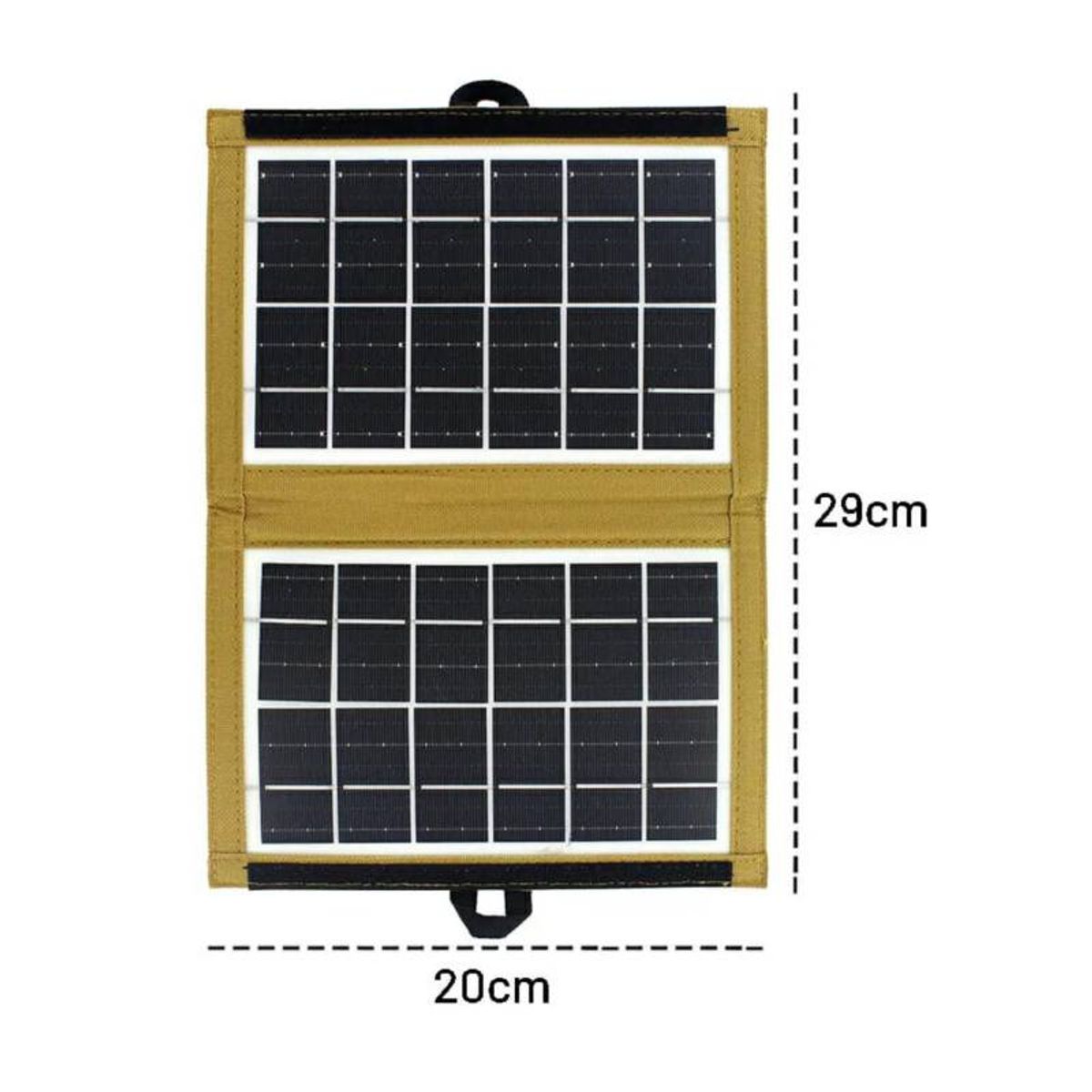 GENERICO - Panel Solar Portátil Plegable 7w Camping Doble