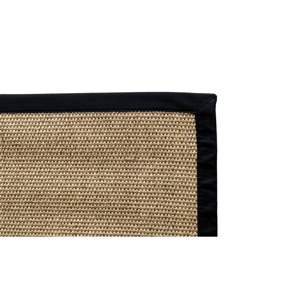 GENERICO - Alfombra Sisal Natural Borde Negro 170x240 cm KF731
