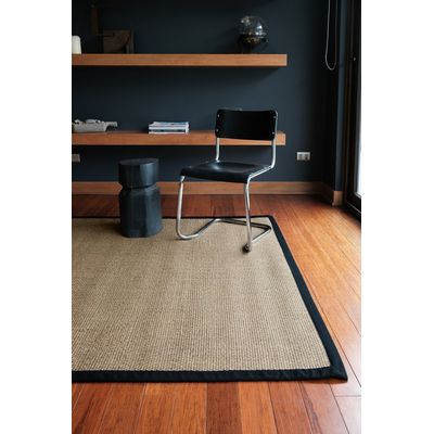 Imagen 2 del producto Alfombra Sisal Natural Borde Negro 200x300 cm KF731