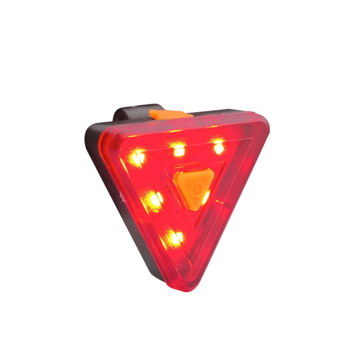 GENERICO - Luz LED Bicicleta Trasera Triangular 6 LED Recargable USB