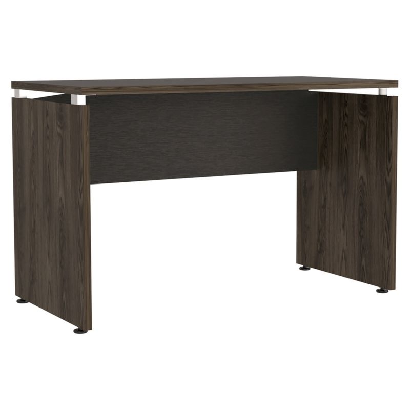 FMFURNITURE - Escritorio - Negro Soft y Coñac 75x120x60 cm