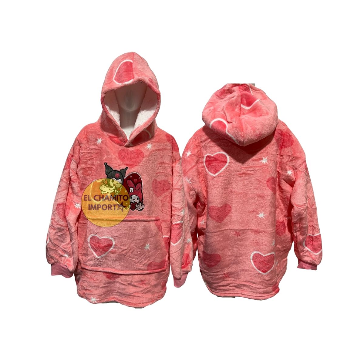 GENERICO - Maxi Poleron Sherpa Hello Kitty Kuromi Melody Kawaii Niñas