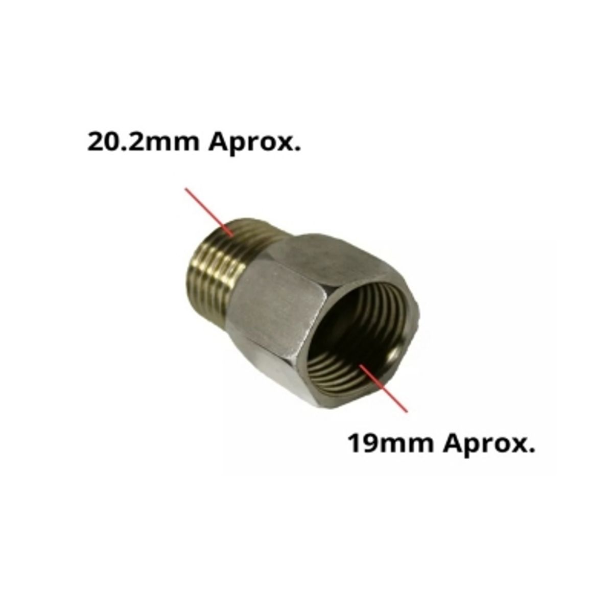 GENERICO - Adaptador Llave Niple Macho Hermbra Conector He 12 - Hi 12