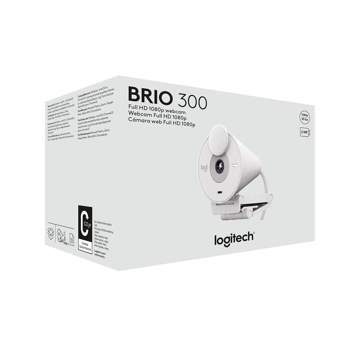 LOGITECH - WEBCAM BRIO 300 WHITE
