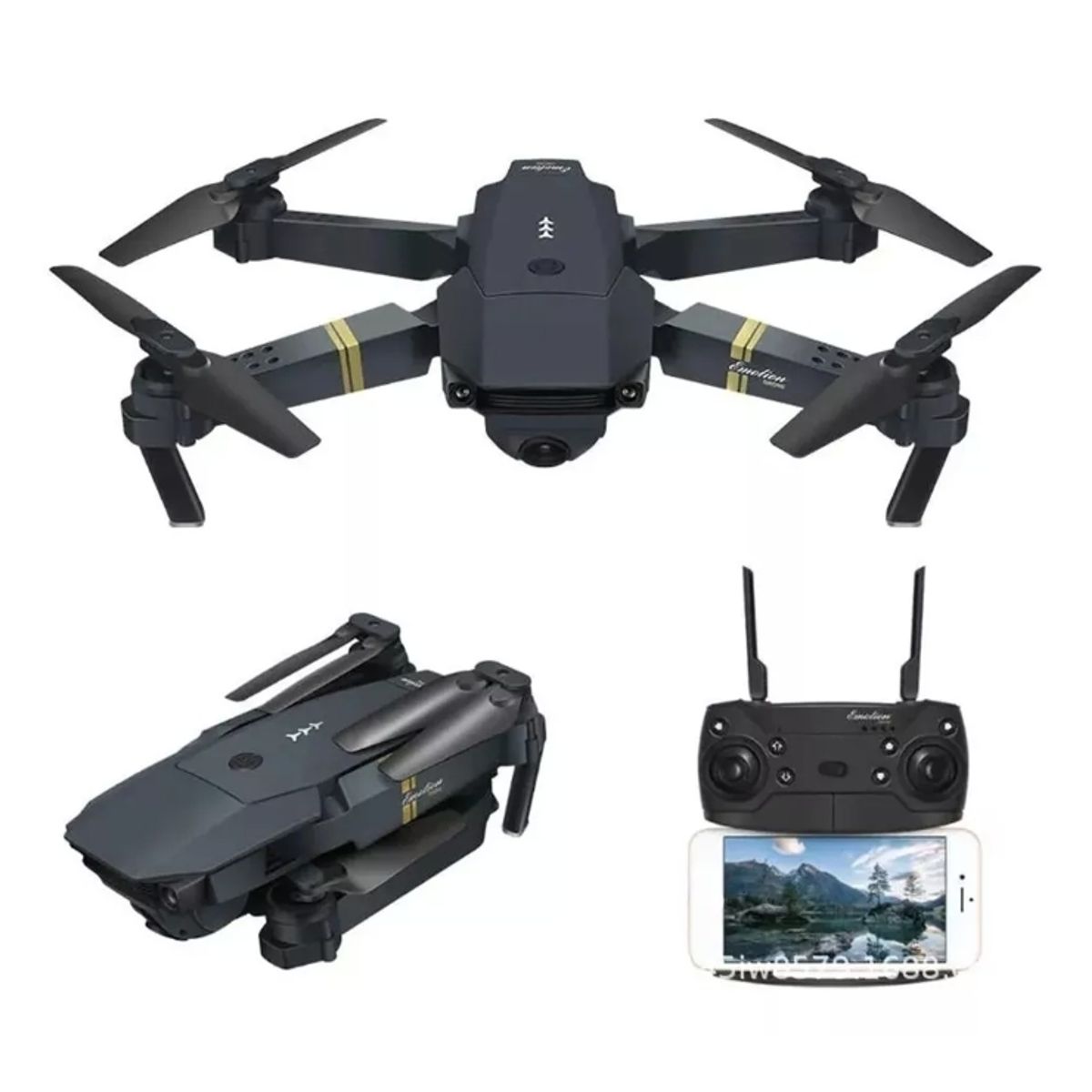 GENERICO - Drone 4k Profesional Dual Cámara Wifi Fpv 998 Pro. Color Negro