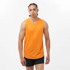 SALOMON - Polera Hombre Cross Run Tank M Naranjo