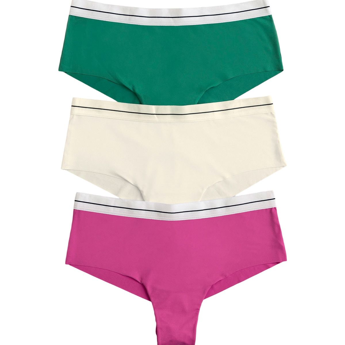 LEONISA - Pantaletas pack x 3 ultracómodos 92012X3 Verde / Fucsia / Blanco