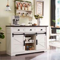 MUEBLE BUFFET COCINA BLANCO PARA LIVING O COMEDOR PUERTAS CORREDERAS