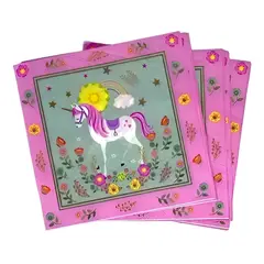 GENERICO - X20 Servilletas Cumpleaños Feliz Cumpleaños Unicornio…