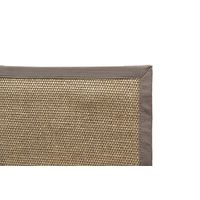 Alfombra Sisal Natural Borde Café 170x240 cm KF731