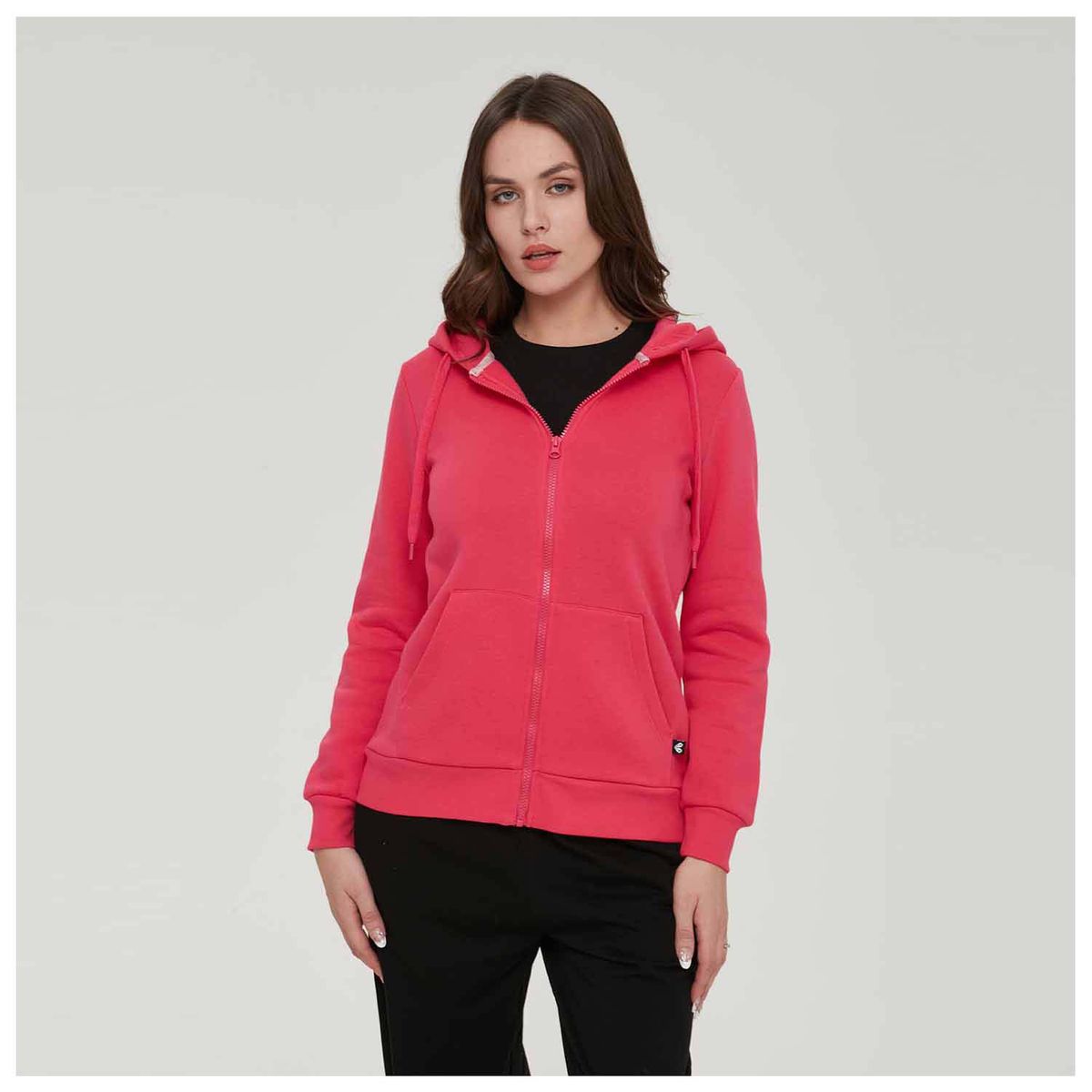 FASHION'S PARK - Polerón Mujer Básico Hoodie Fucsia Fashion's Park