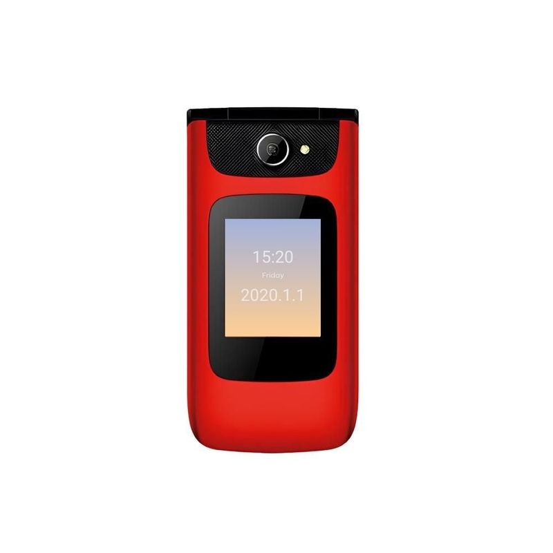 INTROTECH - Celular Senior Introtech 4G Almeja Clamshell Batt Rojo