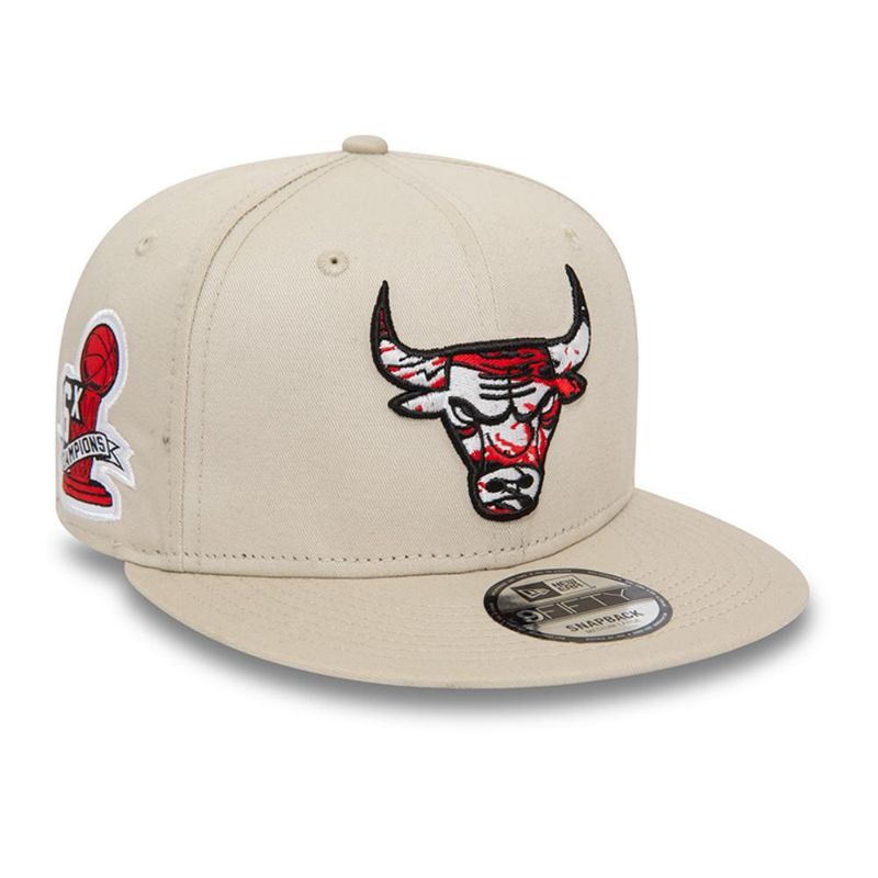 NEW ERA - Gorra Chicago Bulls NBA 9Fifty Seasonal Infill Light Beige New Era