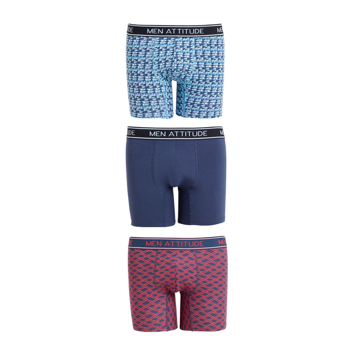 FASHION'S PARK - Boxer Hombre Tripack Estampado Azul Fashion's Park