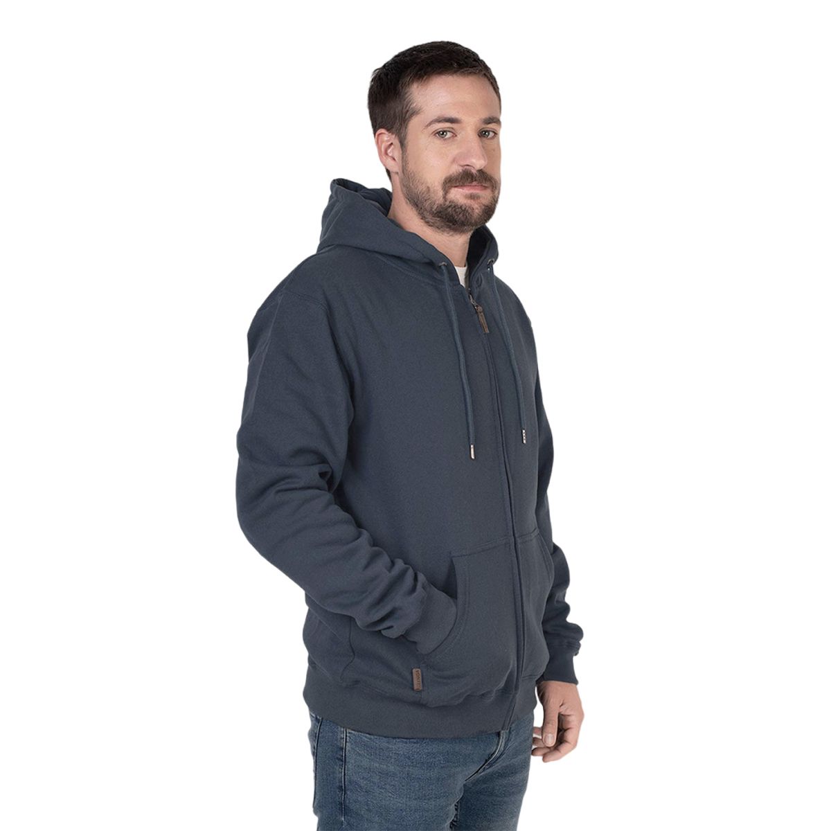 LENGA - Polerón Hombre Lenga con Capucha y Cierre Metal Lingue Sustentable