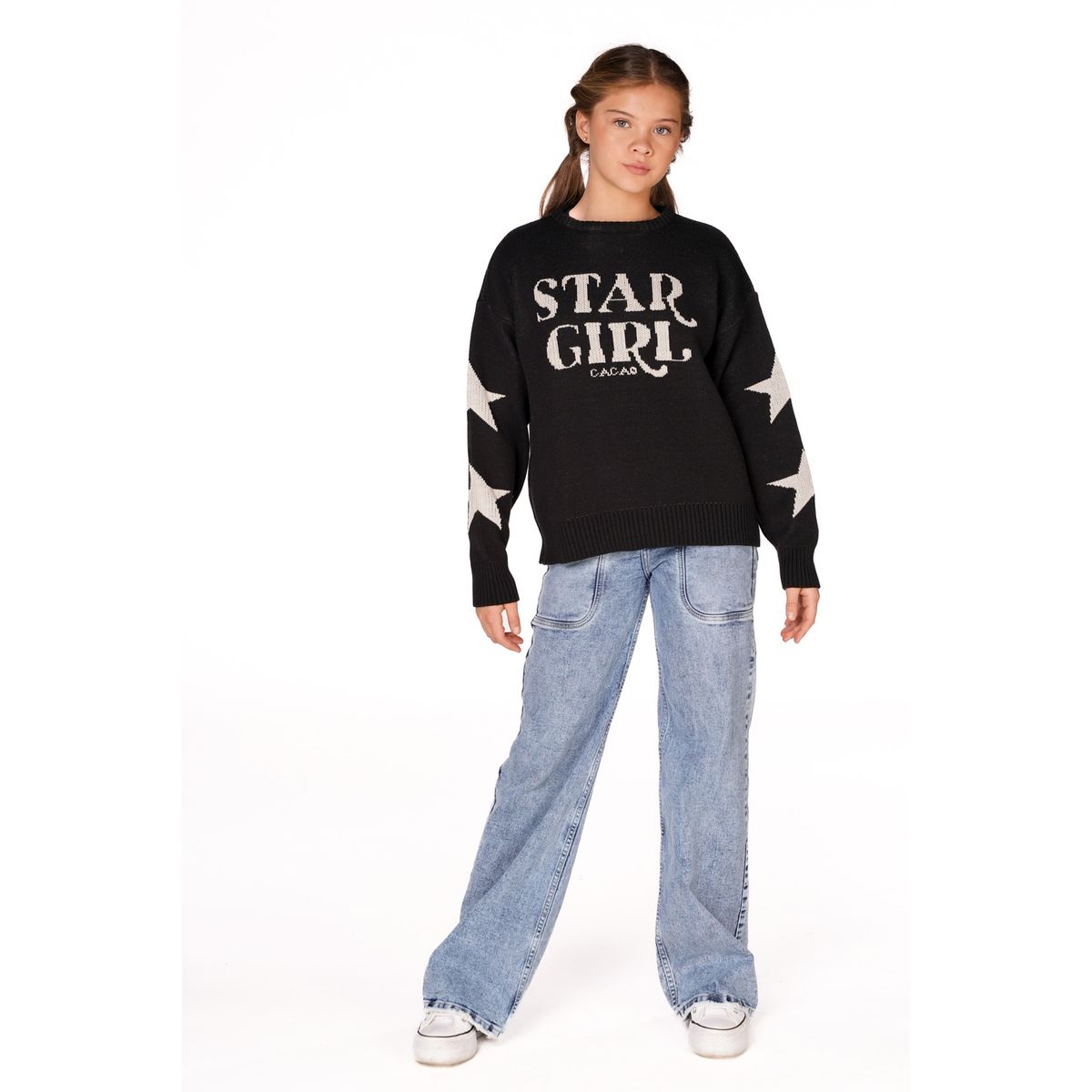 CACAO - SWEATER STAR REGULAR TEJIDO CACAO