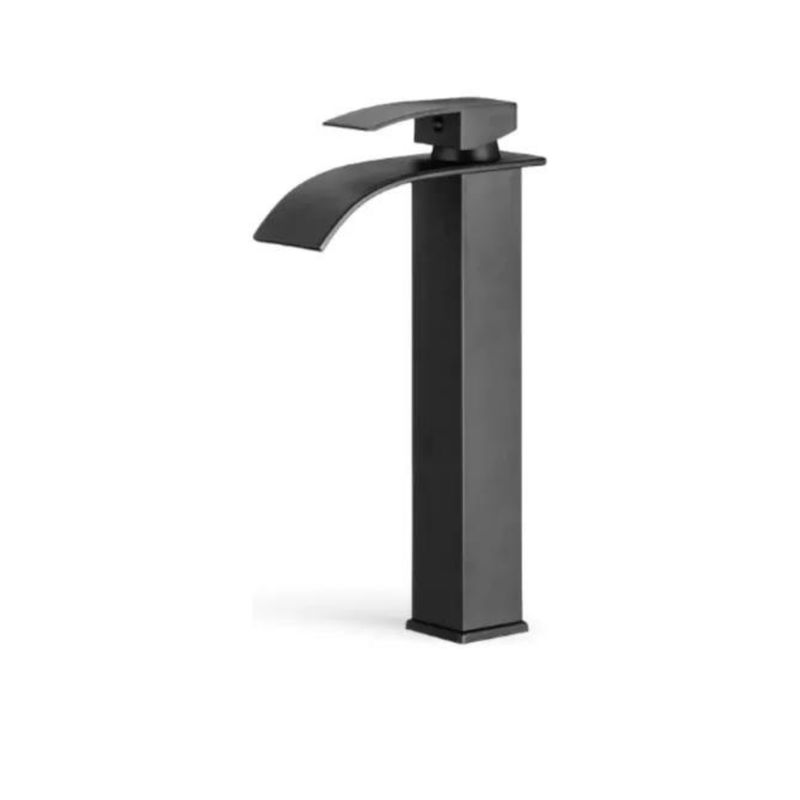 GENERICO - Llave Negra Lavamanos Cascada Curva