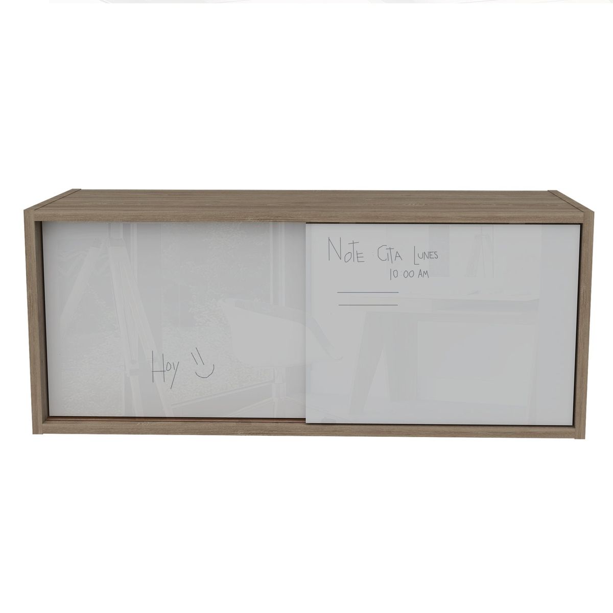 FMFURNITURE - Gabinete Blanco / Café Claro 33x81x33 cm