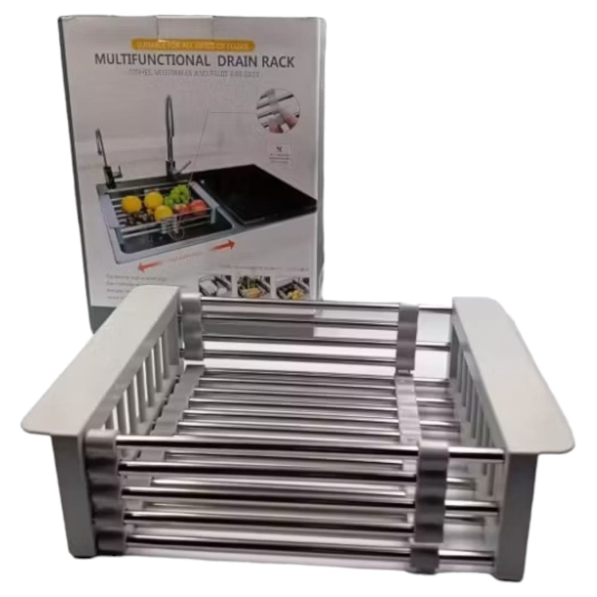 GENERICO - Escurridor De Platos Ajustable Multiusos Fregadero Estante