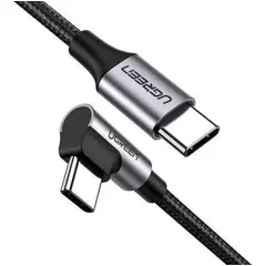 UGREEN - Cable Usb C A Usb C Carga Rápida De 60w 90° 2 Metros