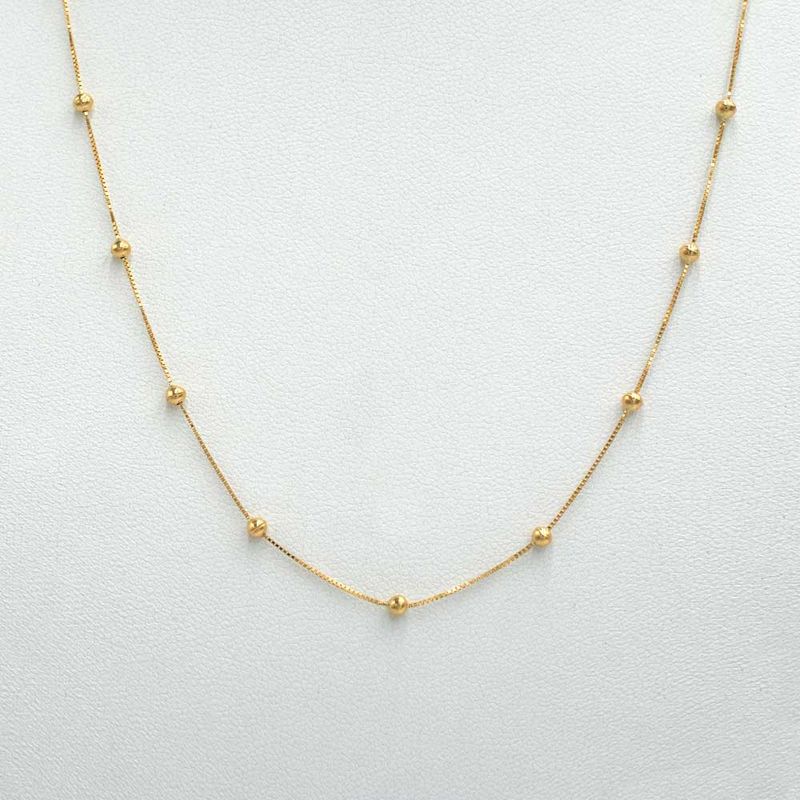 ELLA JOYAS - Cadena Bolitas Oro Amarillo 18k