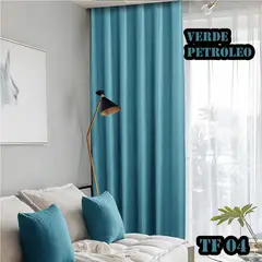 GENERICO - Cortina BlackoutEngomada 2 lienzo 140x230 AZUL PETROLEO TF