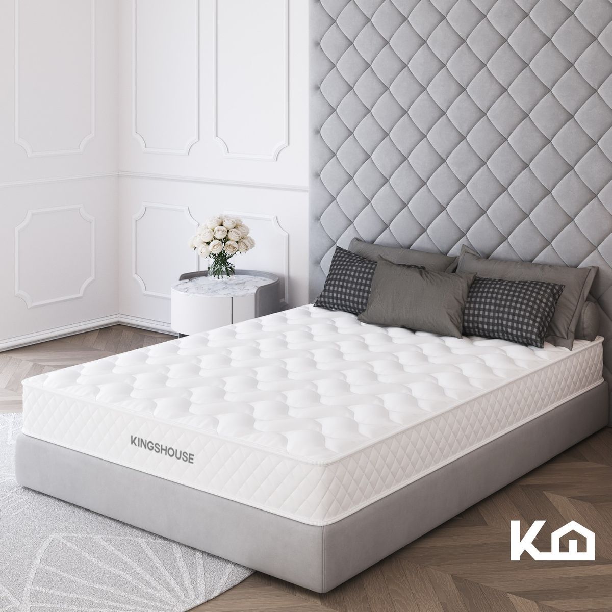 LUMAX - Colchon 2 Plazas Espuma Kingshouse Antiácaros Hipoalergénico