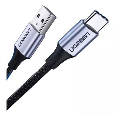 Imagen 2 del producto Cable Usb-a A Usb-c Trenzado Aluminio Niquelado 2m