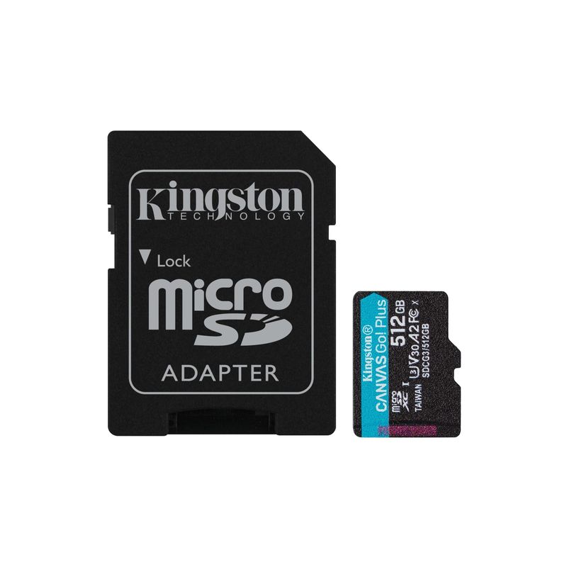 KINGSTON - Tarjeta MicroSD Kingston Canvas Go Plus 512GB Adaptador SD