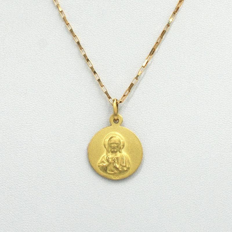 ELLA JOYAS - Conjunto Medalla Escapulario Oro 18k - Cadena 60cm