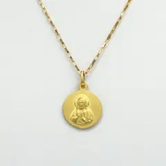 ELLA JOYAS - Conjunto Medalla Escapulario Oro 18k - Cadena 60cm