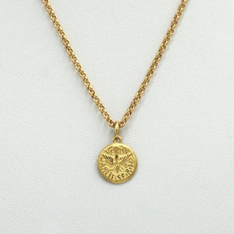 ELLA JOYAS - Conjunto Medalla Espíritu Santo Oro 18k