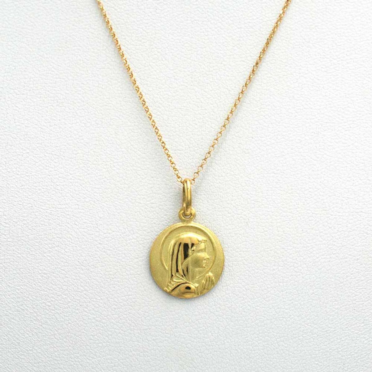 ELLA JOYAS - Conjunto Medalla Virgen Niña Oro 18k - Cadena 50cm