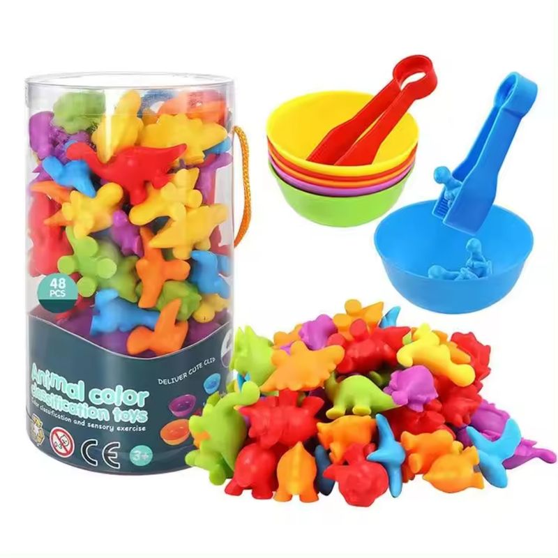 SPACEZAT - Juguete Clasificación Colores y Animalitos Montessori 36pcs